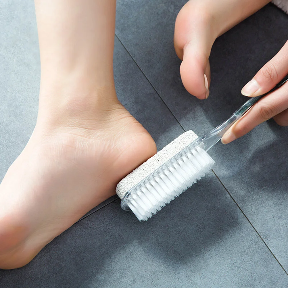 4 em arquivo de unhas pé rasp esfoliação mais suave kit pedra-pomes ferramenta remoção da pele morta cuidados escova