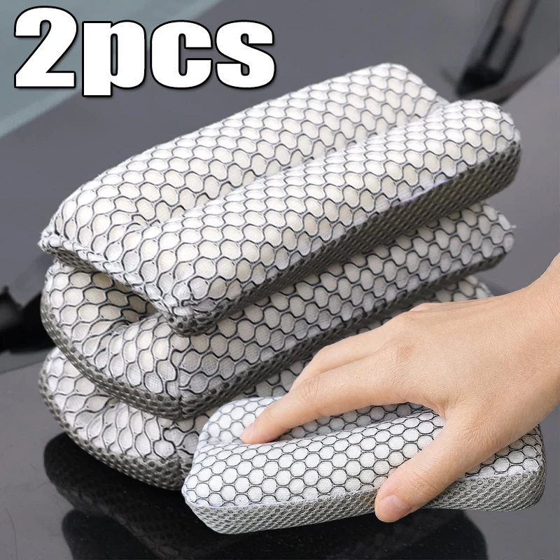 Car Cleaning Sponge 3D Mesh Absorbent Honeycomb Safe Paint Washing Block Vehicle Care for Garage Daily Home Auto Wash Accessory