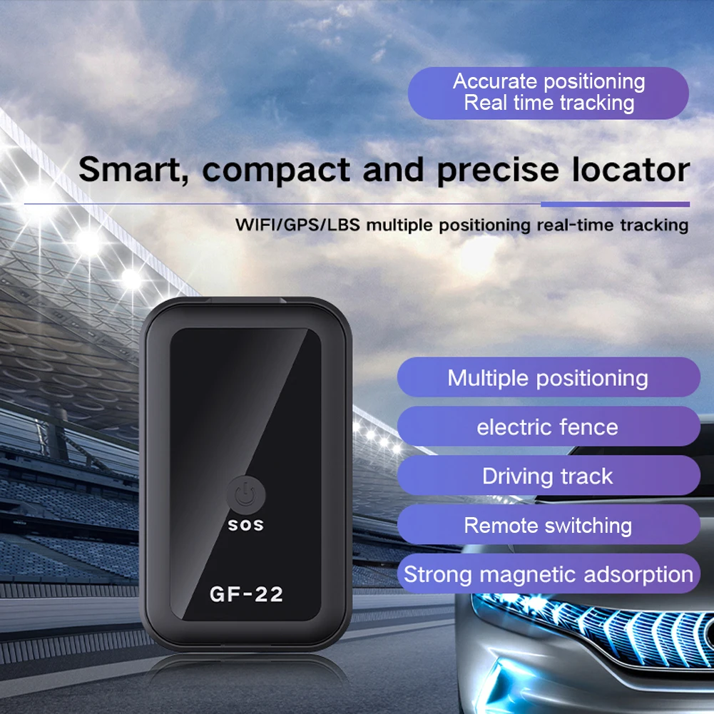 GF22 Mini Car Tracker Locator Real Time Magnetic GPS Device Wifi + LBS + AGP Precise Position Tracking Device SOS Alarm Device