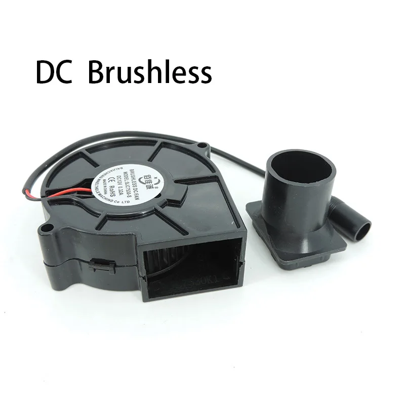 DC 12V 7530 Blower Fan with Power Variable Speed Controller Barbecue Fan Air Blower Picnic Grill Wood Stove Cooking