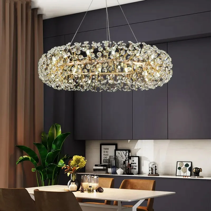 Crystal Modern LED Ceiling Chandelier Lighting for Living Room Bedroom Kitchen Dining Room Home Decoration Indoor Hanging Lamps