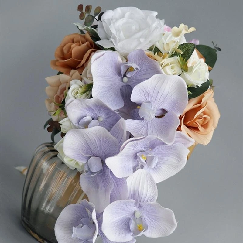Wedding Bridal Bouquet Bridesmaid Bouquets for Home Party Valentine's Day Decor 15UB