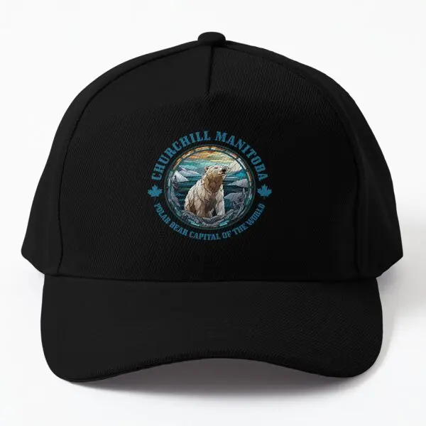 Churchill Manitoba Polar Bear Capital Of  Baseball Cap Hat Snapback Outdoor Black Boys Printed Spring   Summer Mens Czapka