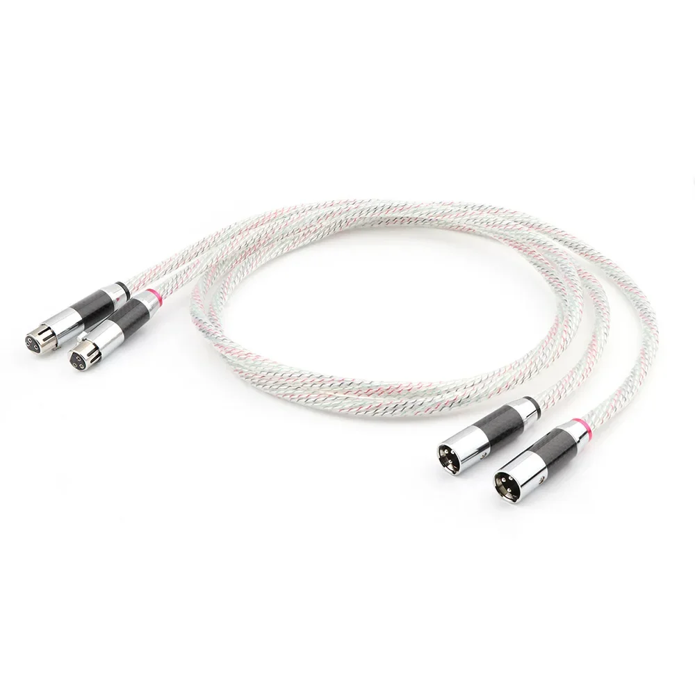 

0.5-3M hifi audio XLR Balance Interconnect Cable With Carbon Fiber XLR Plug