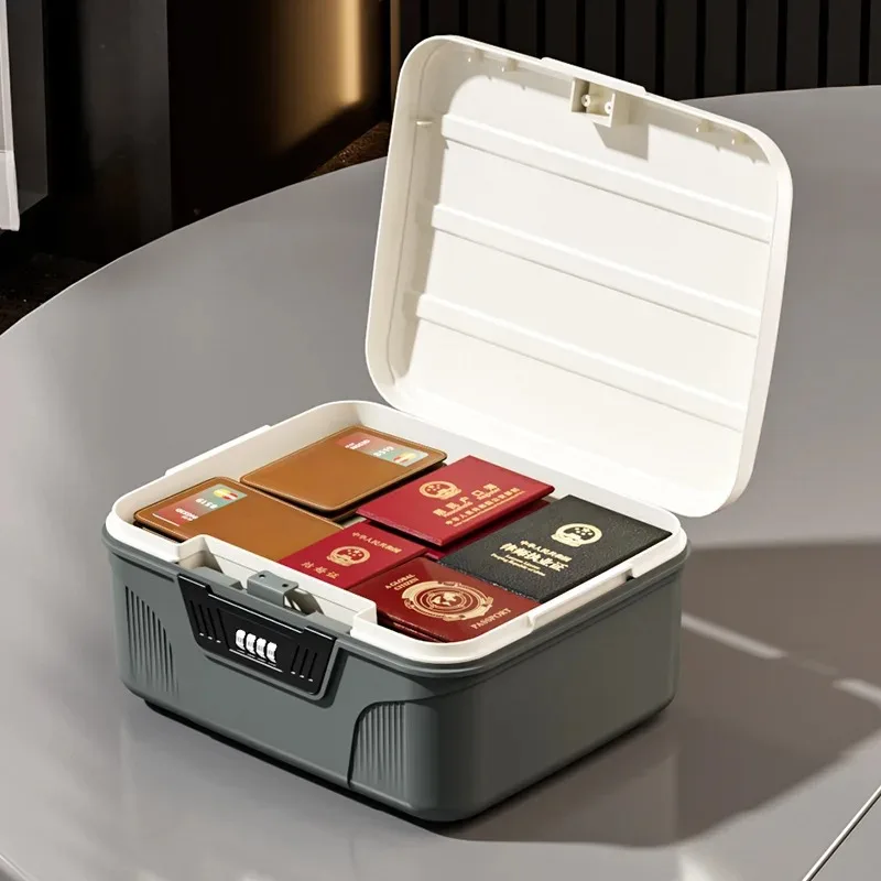 Portable Password Lock Safe Box Household Cash Jewelry Privacy Security Storage Box Large Capacity Important Documents Organizer