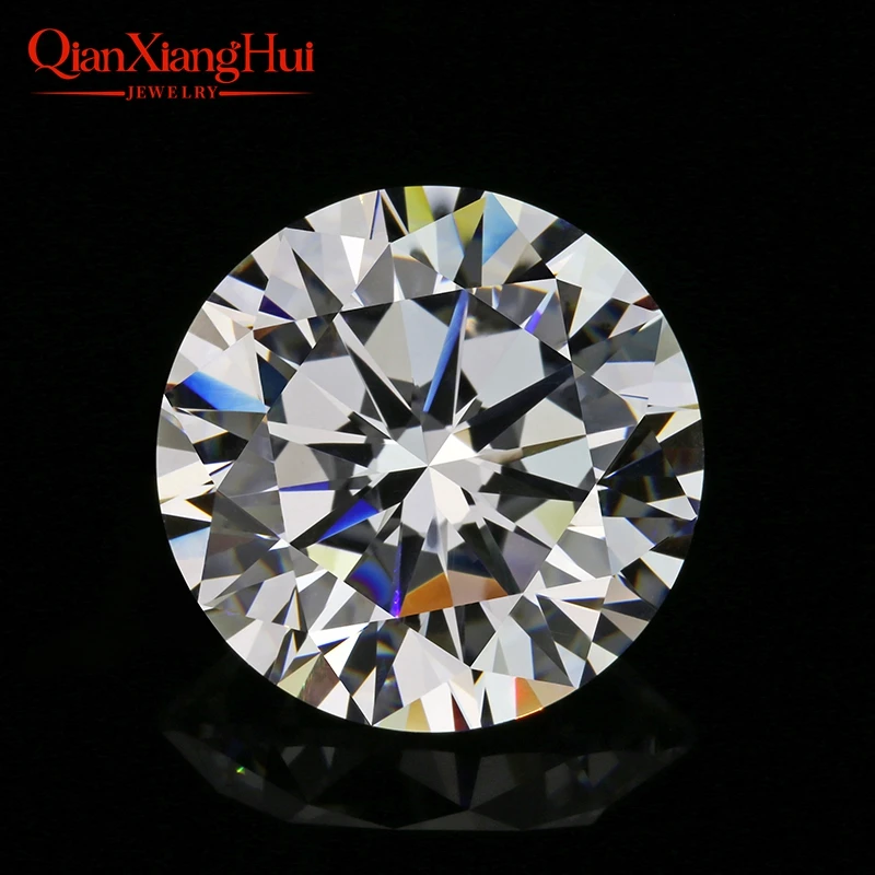 1000pcs 6A round Brilliant Cut star cut Cubic Zirconia White 0.7-2mm Loose CZ Stones with 8 Hearts And 8 Arrows Jewelry Making