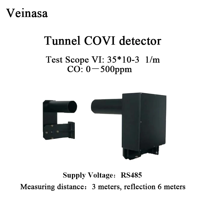 Veinasa XS-COVI10 High Accuracy Aluminum CO/CO2 Visibility & Air Quality Monitoring System for Tunnel Use
