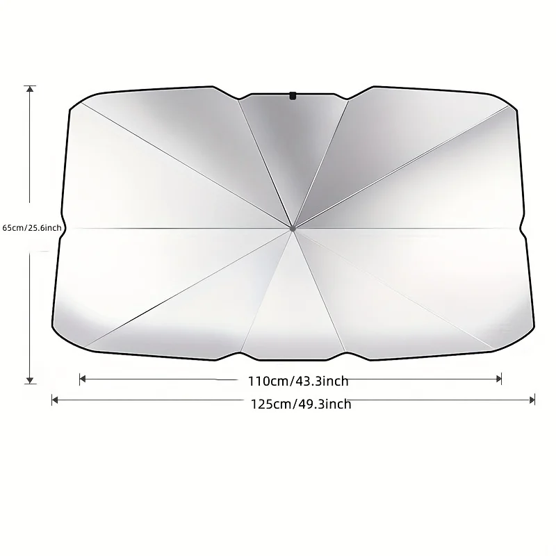 Summer car sunshade Retractable umbrella-like front windshield sunshade Car sunshade Car sunshade Car heat insulation sunscreen image 5