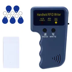 Hot RFID Kartenleser Kopierer Writer Duplikator Programmierer wieder beschreibbare ID Keyfob Tags Handheld 125kHz Kopierer Drops hipping