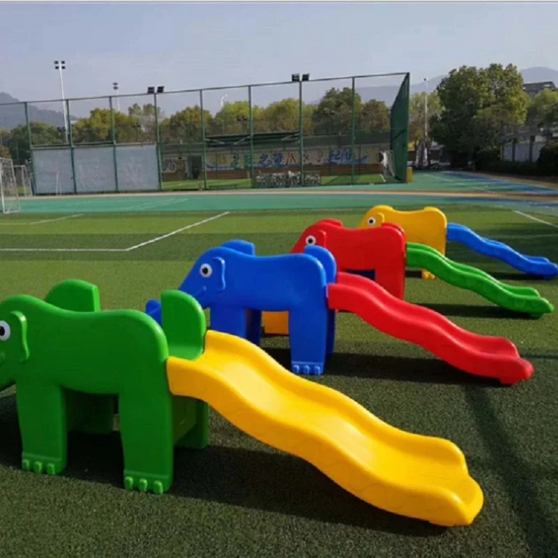 

Kindergarten indoor and outdoor cartoon climbing elephant plastic slide children's early education rotational plastic play