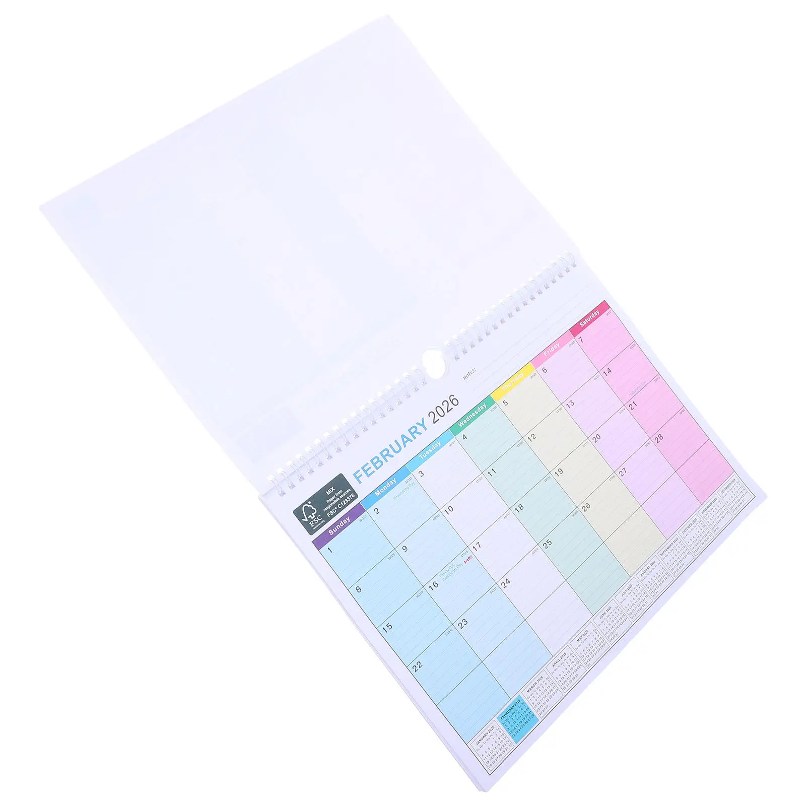 

Wall Calendar 2026 2027 Hanging Spiral Bound 18 Month Horizontal Planner Jan 2026 Jun 2027 Daily Schedule Space Office School