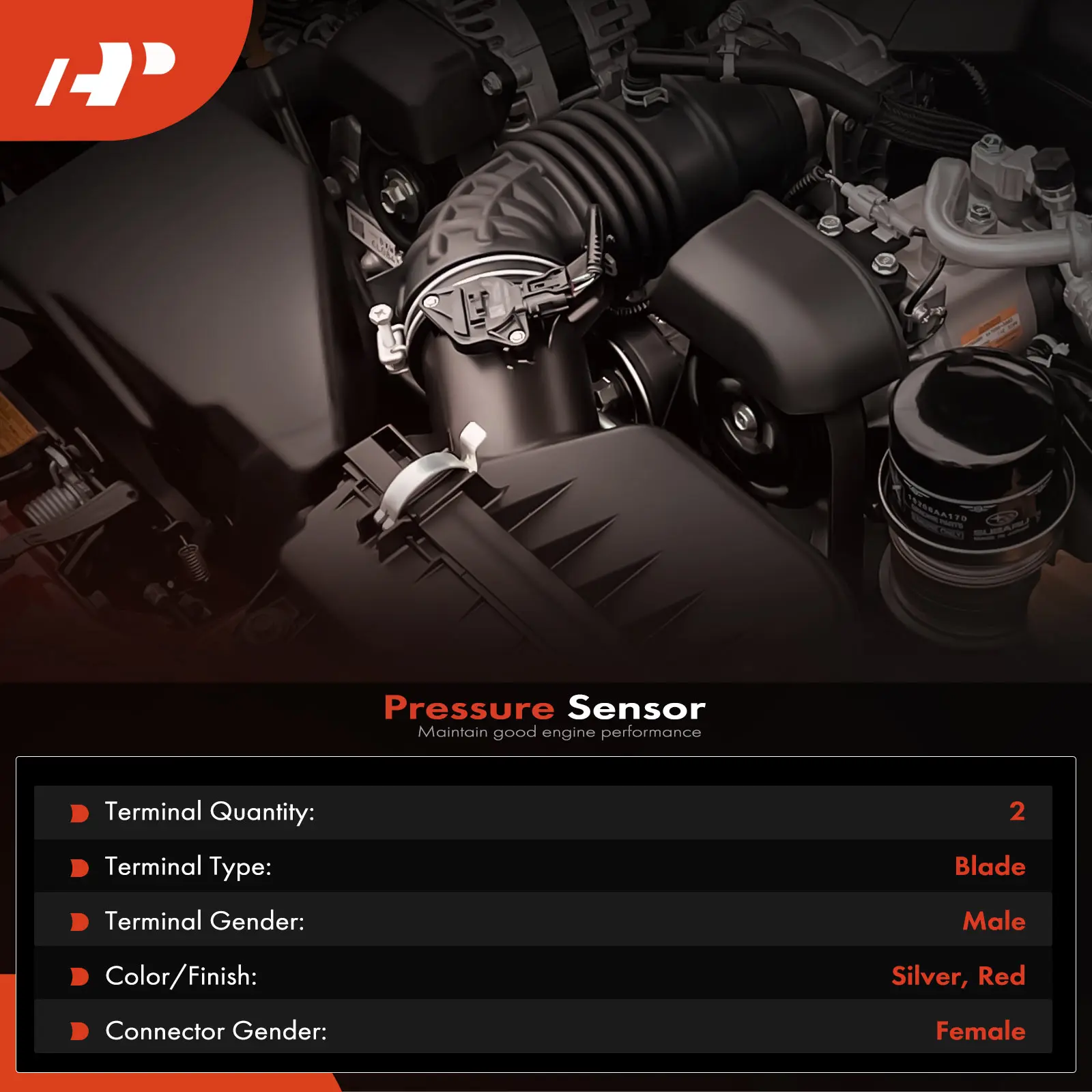 A-Premium Oil Pressure Switch Sensor with 2-Blade for Caterpillar 226B 226B3 232B 236B 2366923