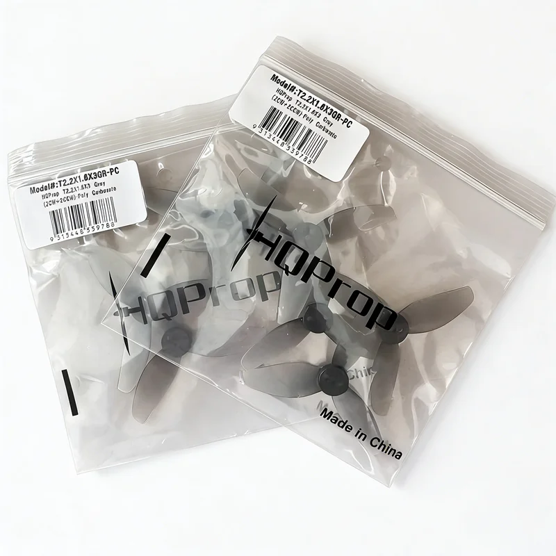 

Пропеллеры HQProp T2.2X1.6X3GR-PC, 3-лопастные (2 пары), 2.2 дюйма, шаг 1.6, вал 1.5 мм, 0.67 г, для BETAFPV Pavo20pro