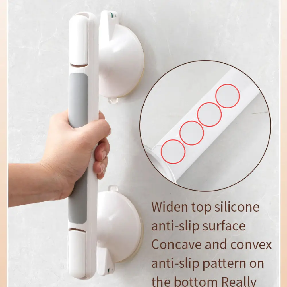 Bathroom Safety Grab Bar Non Slip Suction Cup Handle For Elderly Handicapped Kids Bathtub Shower Glass Door Wall Handrail