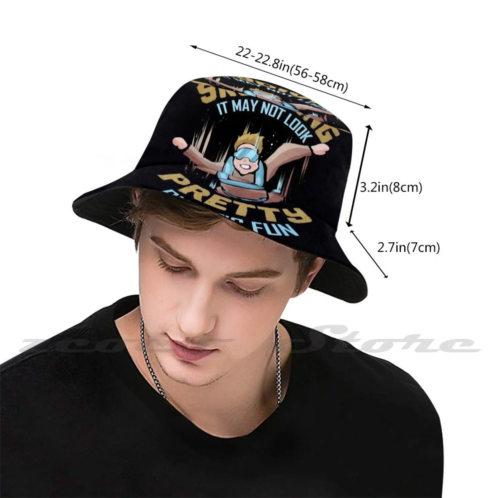 | It May Not Look Pretty But It'S Fun Bucket Hat Fashion Soft Personalized Pattern Gift Cap Parachute Parachute Jumping