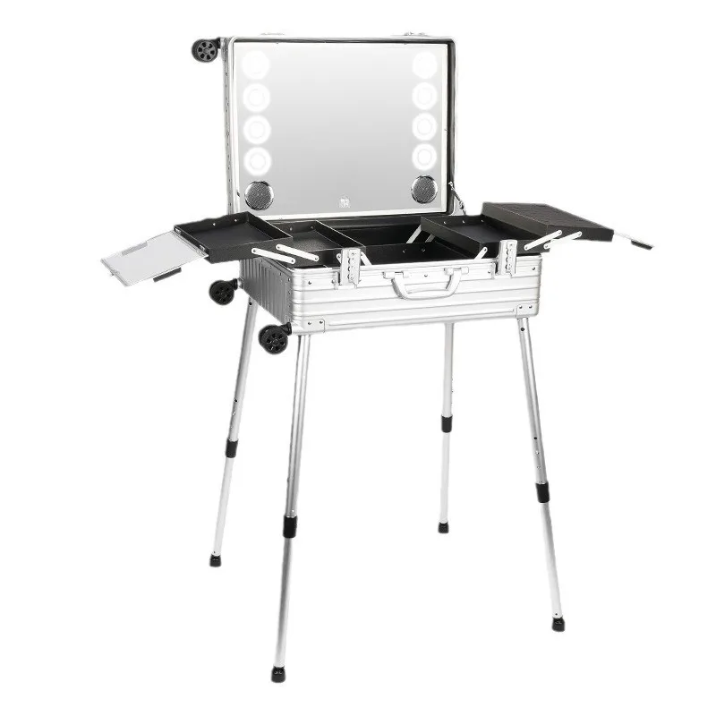 

Professional cosmetic case trolley case with mirror removable manicure suitcase luggage beauty case