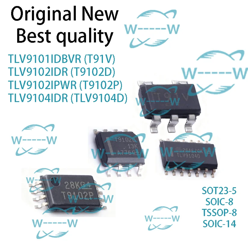 (10-50 PCS) TLV9101IDBVR T91V TLV9102IDR T9102D TLV9102IPWR T9102P TLV9104IDR TLV9104D TLV9101I TLV9102I TLV9104I IC CHIP