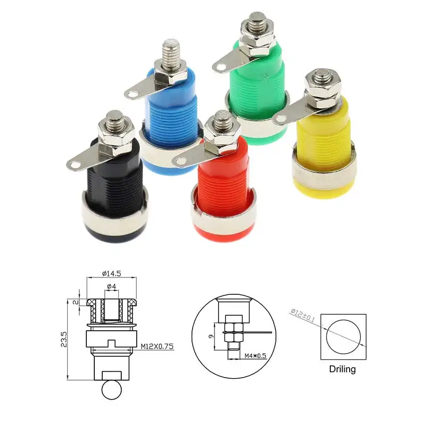 cltgxdd 1pc 4MM Binding Post Multimeter Instrument Banana Socket High-voltage Sheathed Terminal Test Probe Connector