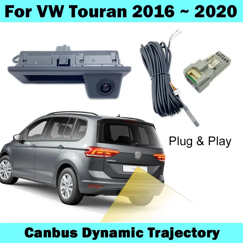 HICAMRUI Tylna kamera cofania dla VW Touran 2016 2017 2018 - 2020 Canbus Dynamic Trajectory Plug and play bez kodowania