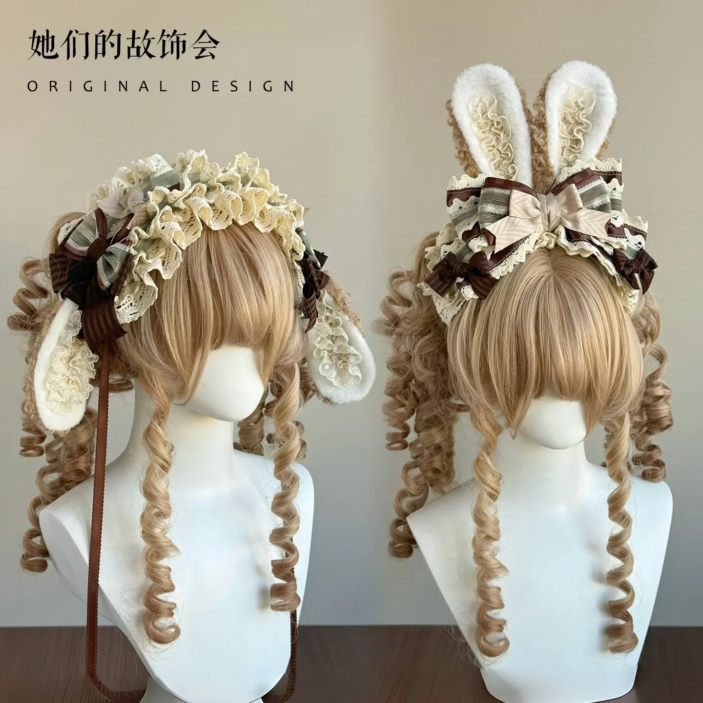 Rabbit Headband KC Hairpin Hand Sleeves Handmade Small Matcha Lolita Lop Top Hat