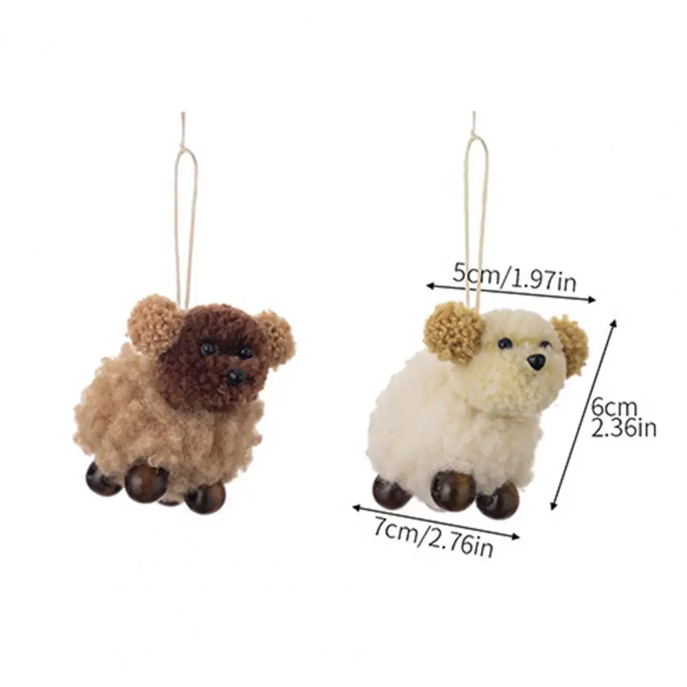 Fleece Dog Charm Felt Puppy Plush Hanging Ornament Set for Christmas Tree Backpack Cute Mini Dog Holiday Decor with for Pet