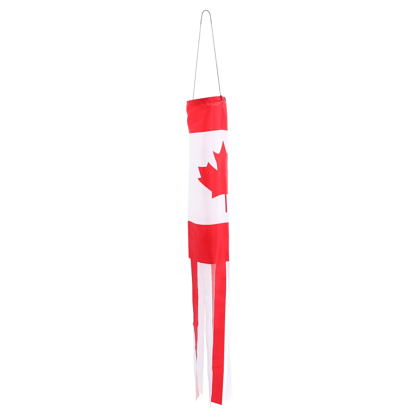 1Pcs Wind Sock with Maple Leaf Print Garden Yard Flag Outdoor Windsock for Decorative Festival and Party Use Wind Sock