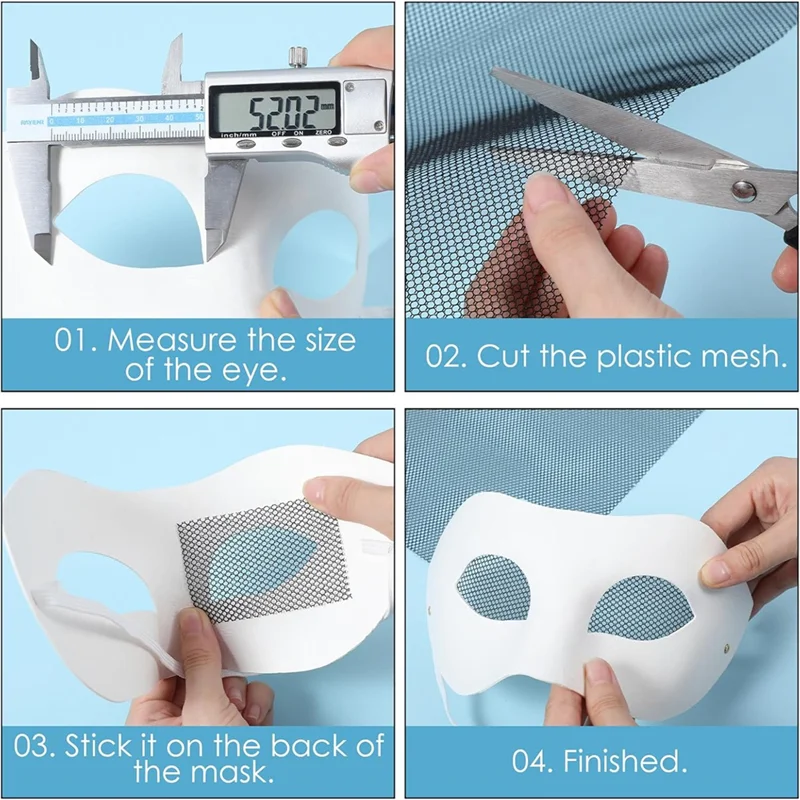 10 قطعة شبكة عيون Fursuit 0.5 مللي متر شبكة عين قابلة للطباعة شبكة عين قابلة للتنفس لصنع الدعائم Fursuits الحرف اليدوية A62X