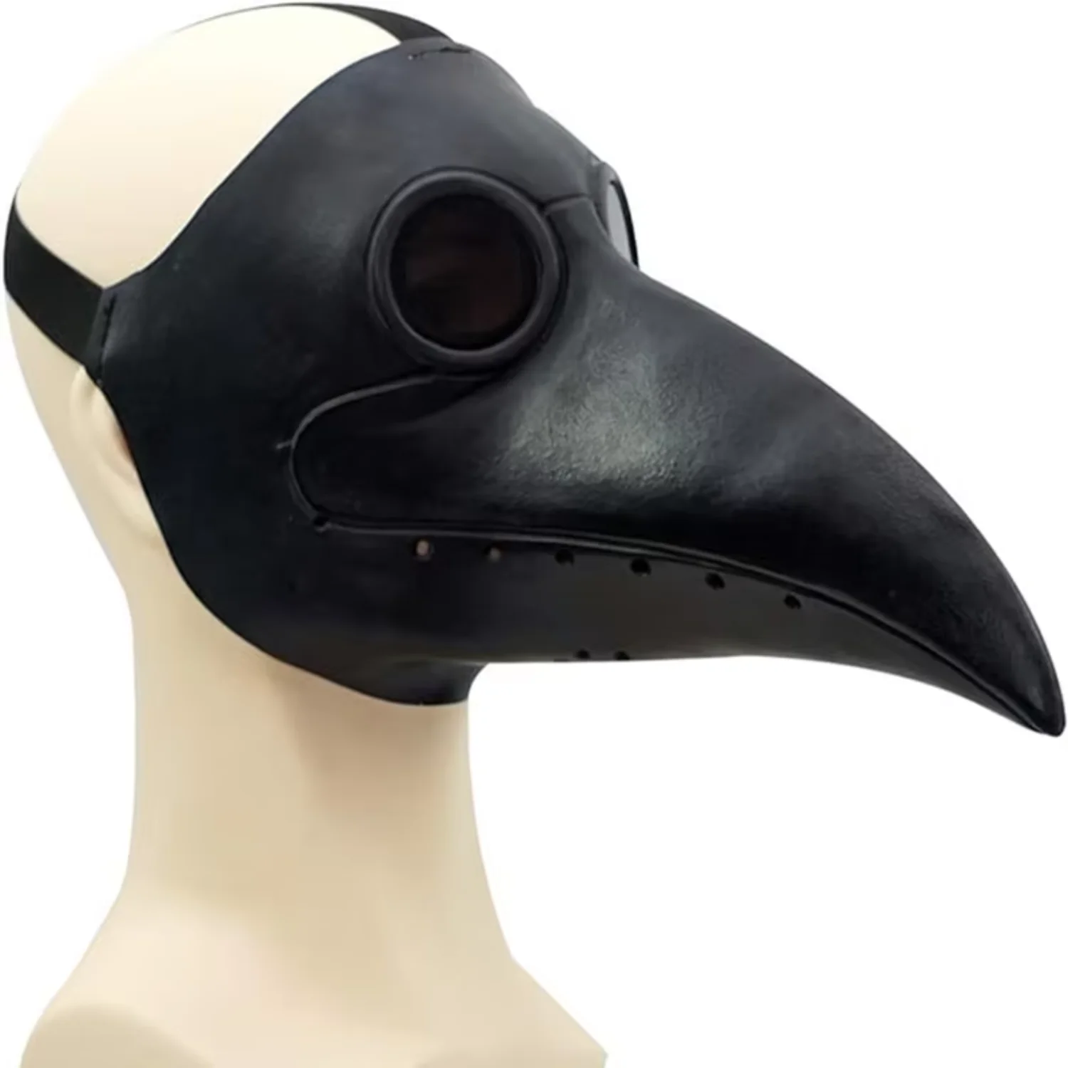 Plague Doctor Mask Black Long Nose Bird Beak Steampunk Halloween Costume Props Mask Gas Costume Mask for Kid and Adult