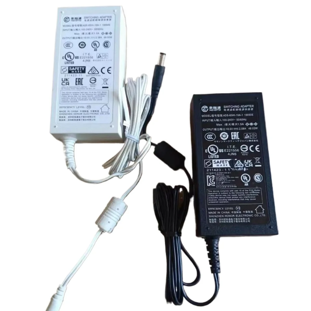 Adaptador corriente para fuente alimentación, adaptador cargador de 19V, 2.58A, 49W, CA, CC, ADS-65HI-19A-1, 19050E