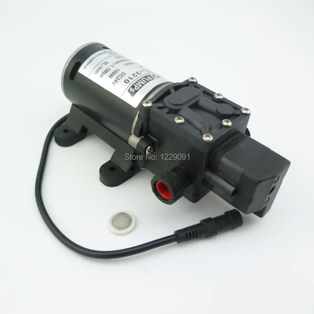 electric small diaphragm high pressure water pump DC 12v 24V 100W 8L/min Automatic pressure Switch control