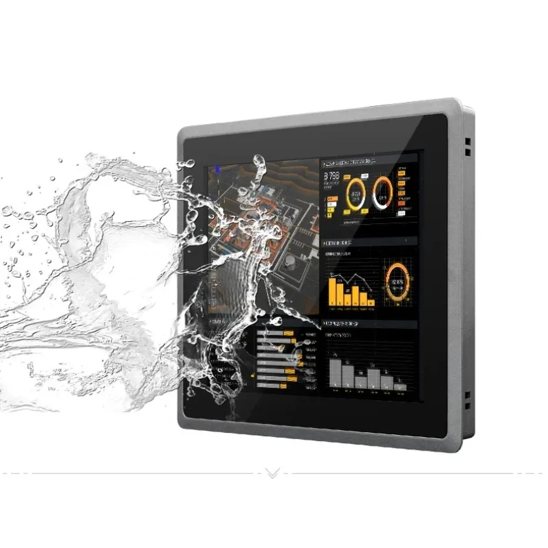 Vollaluminium-Touchscreen-Industrie-PC 10/12/15/17/19 Zoll Eingebetteter Tablet-PC Touchpanel für Geschäfts- und Büronutzung.