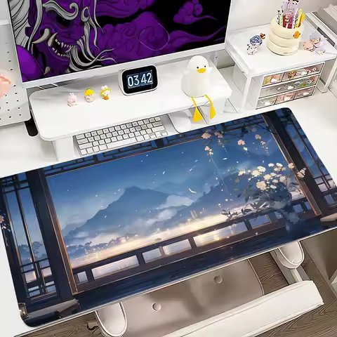 Chinese architecture Mouse Pad 900x400MM Large Gaming Mousepad Keyboard Gamer Rubber Anti-wrinkle Anti-Slip Bottom Desk Mat