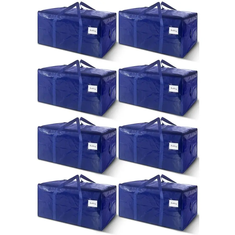 

Набор сверхпрочных больших сумок для переезда с прочной молнией и ручками для переноски, прочные сумки-контейнеры для хранения одежды, упаковочные сумки.