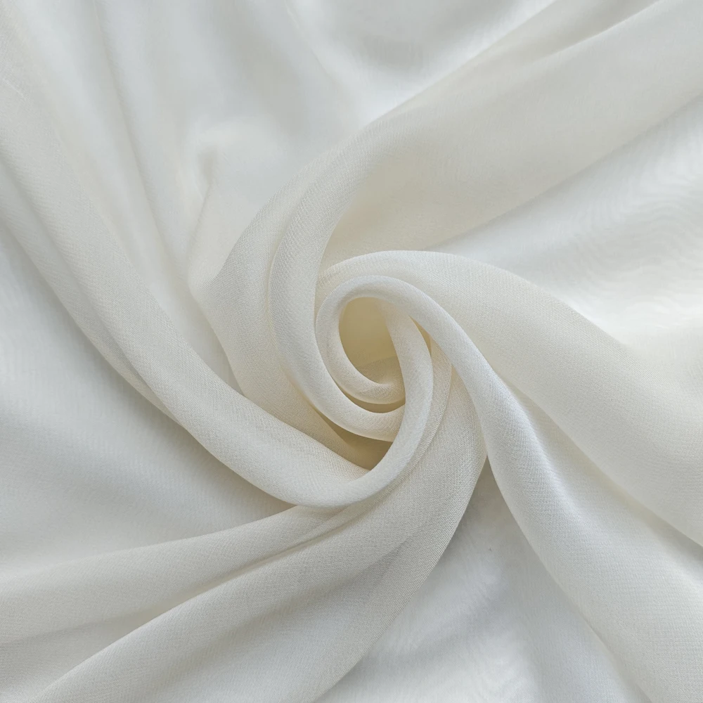 45'' Wide By Meter Solid Mulberry Silk Fabrics Dress Scarves Material Silk Georgette Chiffon Crepe
