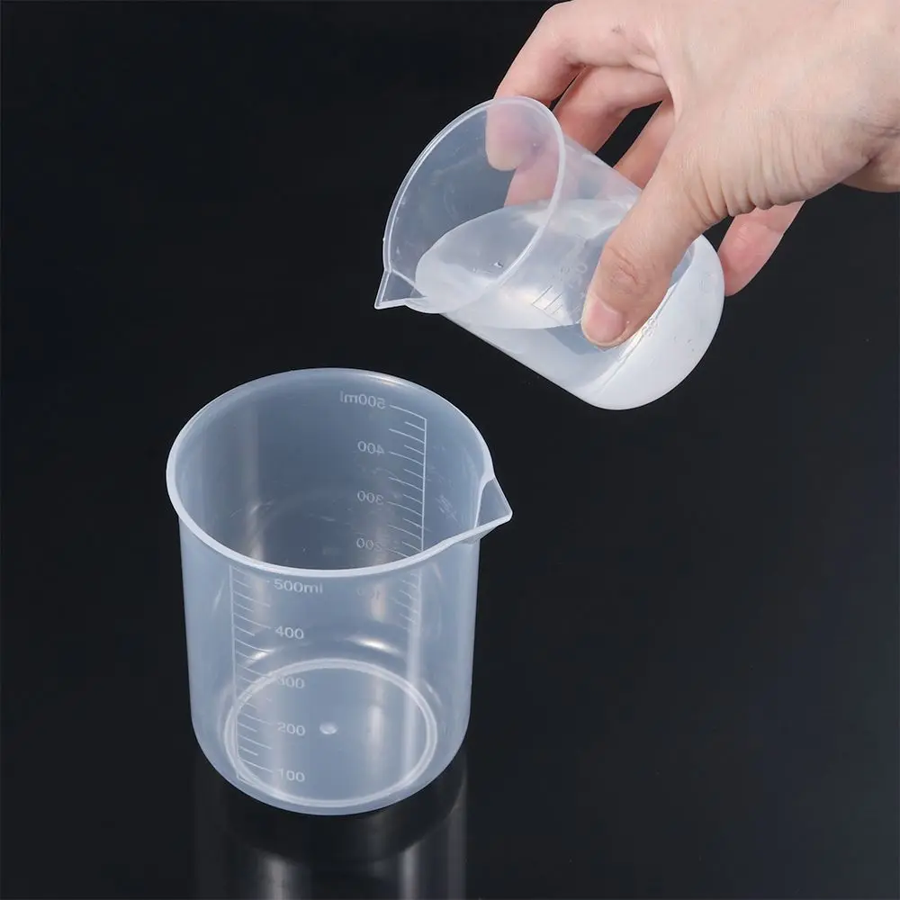 Plastic Scale Measurement Tool Graduated cup Pour Spout Measuring Cup Laboratory Beaker Transparent Mug Liquid Jug