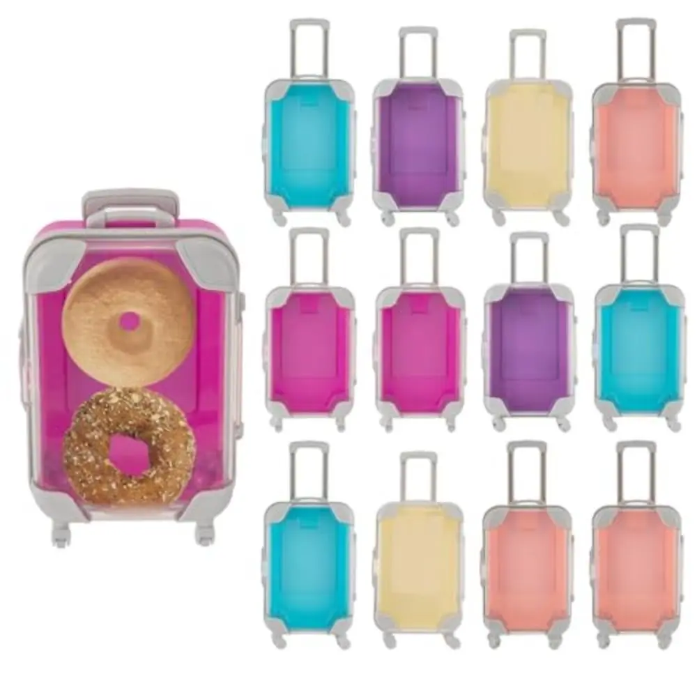 Miniature Mini Suitcase Candy Box Storage Accessories Portable Trolley Party Favor Boxs Simulation Trolley Case