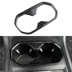 Car Front Water Cup Holder Cover Trim for MG4 EV 2022 2023 2024 Carbon Fiber Interior Decorative Modification Accessories