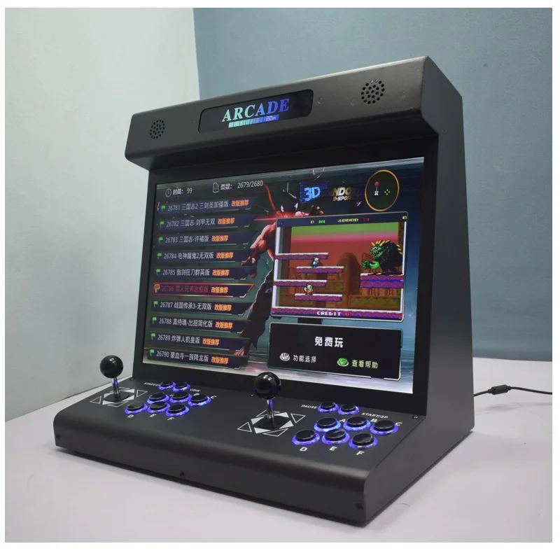 22 Inch LCD Arcade Bartop S812 3D H3 Pandora Box 23000 in 1 Double Joystick Button Arcade Machine with Coin Slot