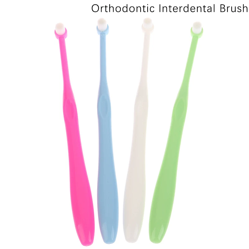 Soft Interdental Brush Single-Beam Teeth Cleaning Toothbrush Small Head Oral Care Tool for Adult Soft Hair Implant Cleaning