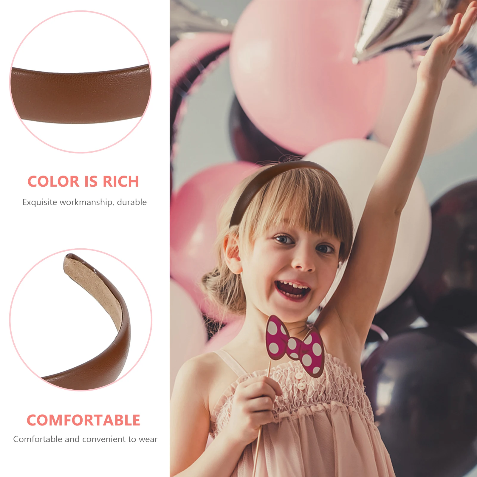 

4pcs Vintage Headbands Artificial Lightweight Durable Women Hair Accessory Simple Hoops Hairstyles Party Concerts