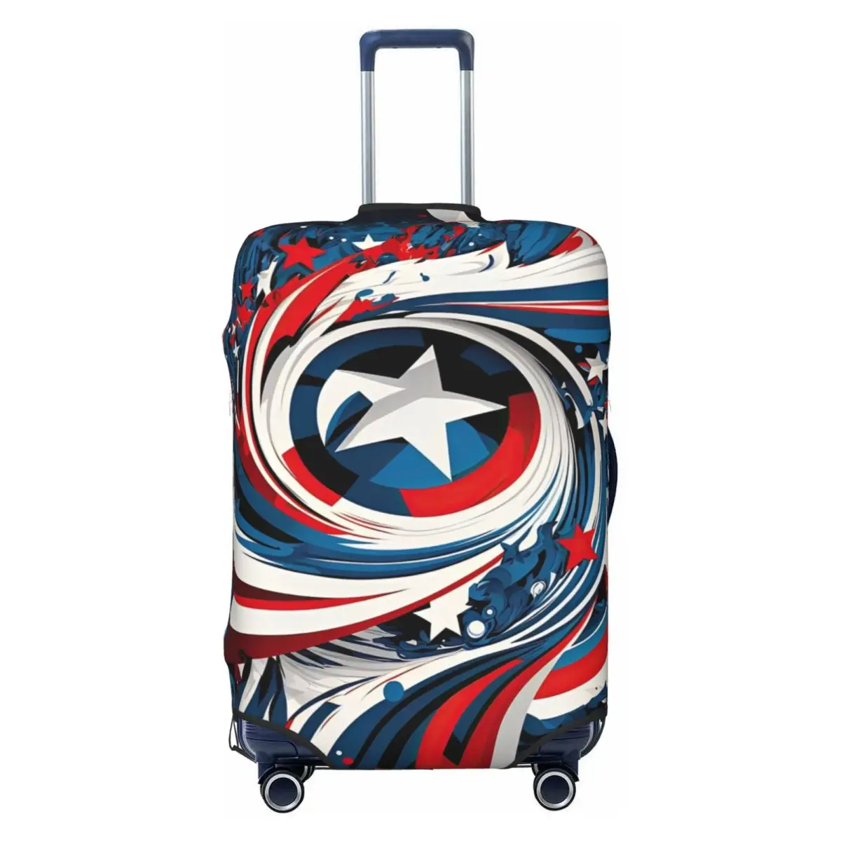 

Captain America 3D Printing Suitcase Cover Fashion LOGO Flight Travel Fun Luggage Supplies Protection