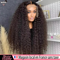 Dialola Deep Curly 13x6 Hd Lace Frontal Wig 13x4 Lace Front Wigs Water Wave Pre-Plucked Natural Black Wig Human Hair For Women