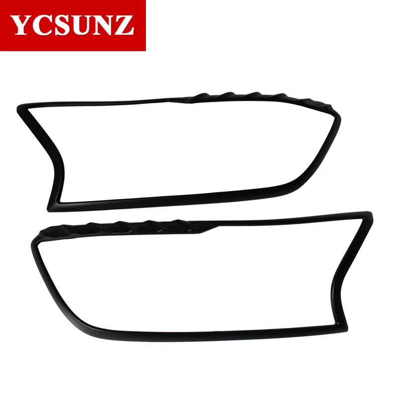 ABS Headlight Cover For Ford Ranger Wildtrak T7 T8 2016 2017 2018 2019 2020 2021 2022 Accessories Head Light Lamp Hood YCSUNZ