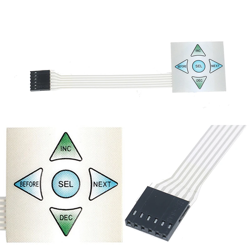 5 keys Matrix array 1x5 membrane switch keypad keyboard control panel 40*40mm
