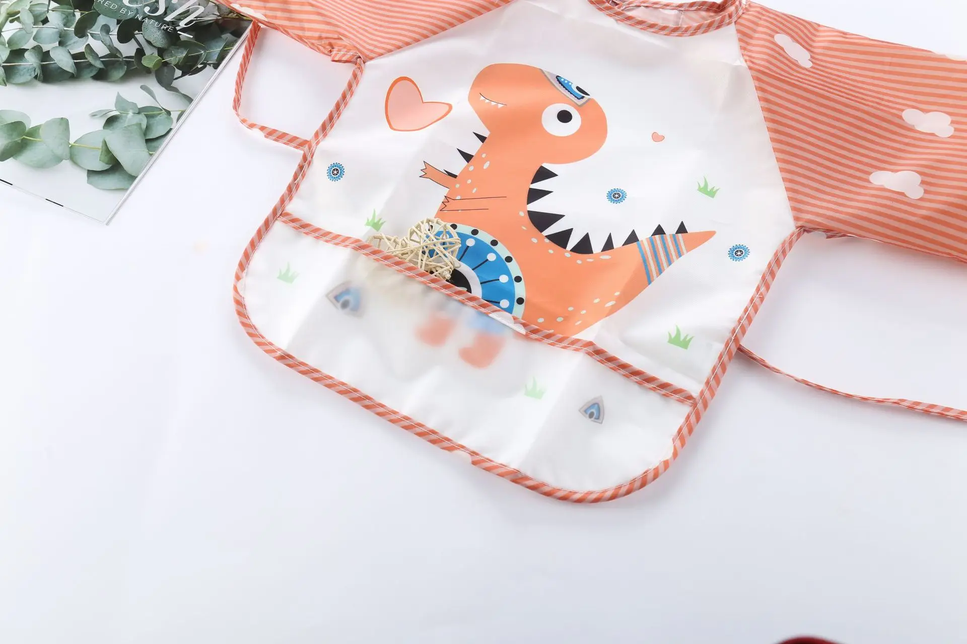 Baby-Lätzchen, niedlich, bunt, Cartoon, wasserdicht, Lätzchen, Säugling, Essen, Kinder, Zeichnung, langärmelig, Taschenschürze, selbsternährendes Baby, 0–3 Jahre – Detail 11