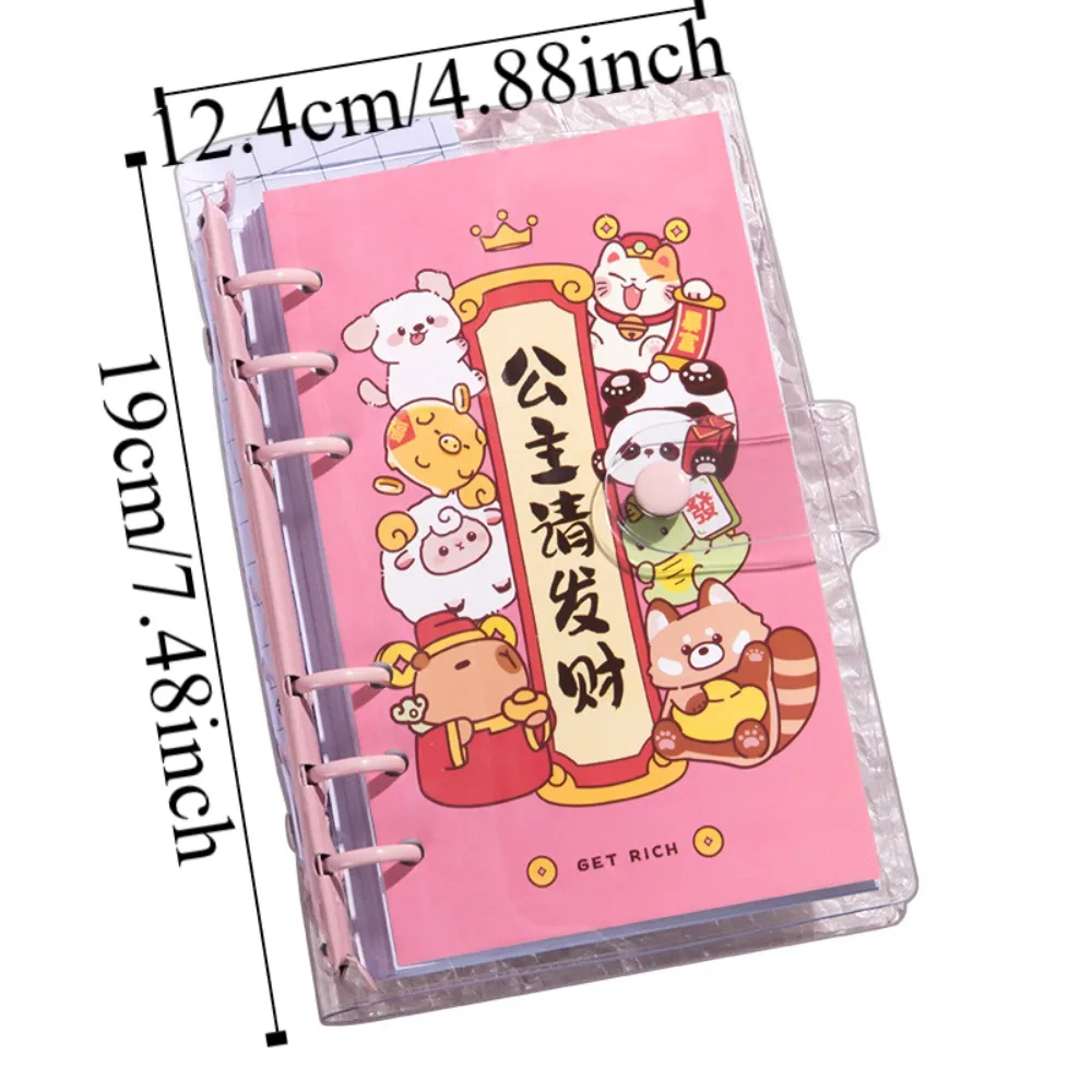 100 Sheets Saving Money Binder PU Leather Refillable Planner Organizer Portable Cash Envelopes Budget Binder Stationery