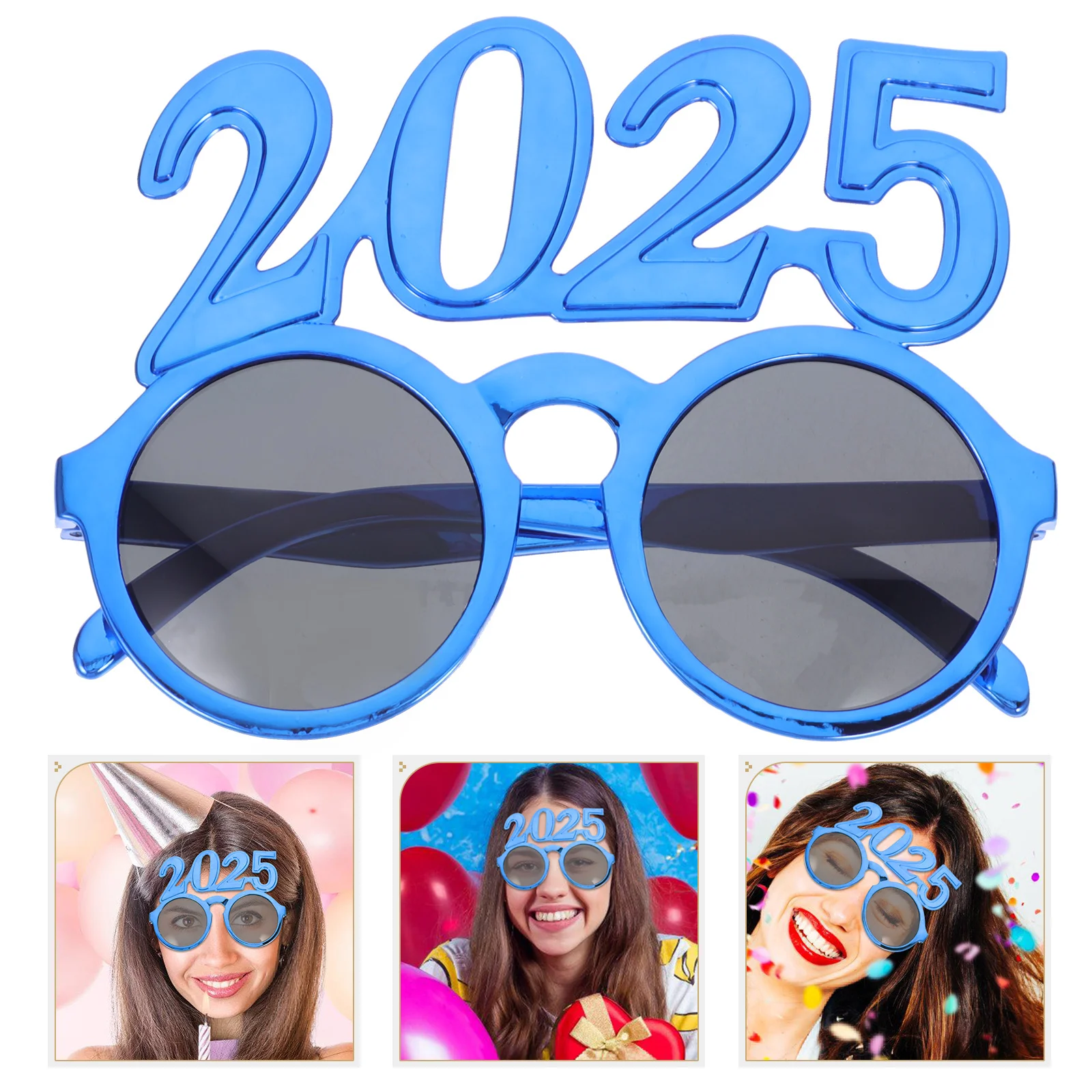 2025 Happy New Year Glasses Eyeglasses Prop Party Use Eye Decoration Supplies 2025 New Year Eyeglasses Funny Sunglasses