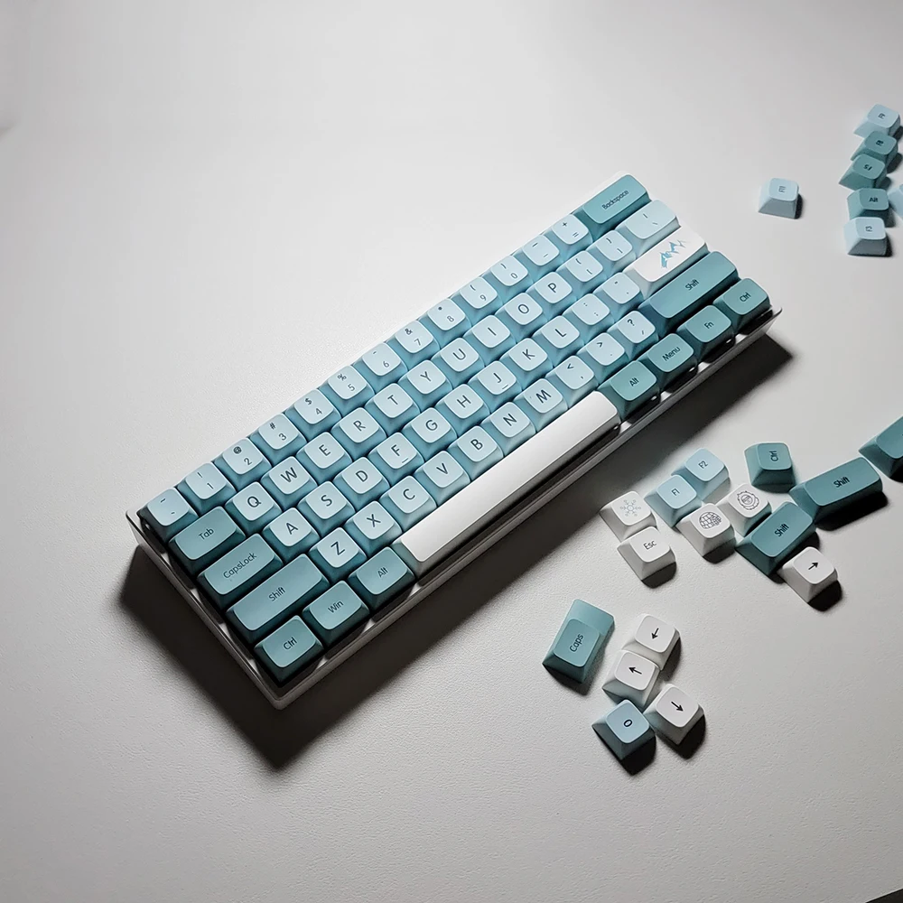 

PBT Sublimation Keycaps XDA Profile127 Pieces/Sets for Full/TKL/ 60 75 80 96 Percent 1800 Mechanical Keyboard Iceberg