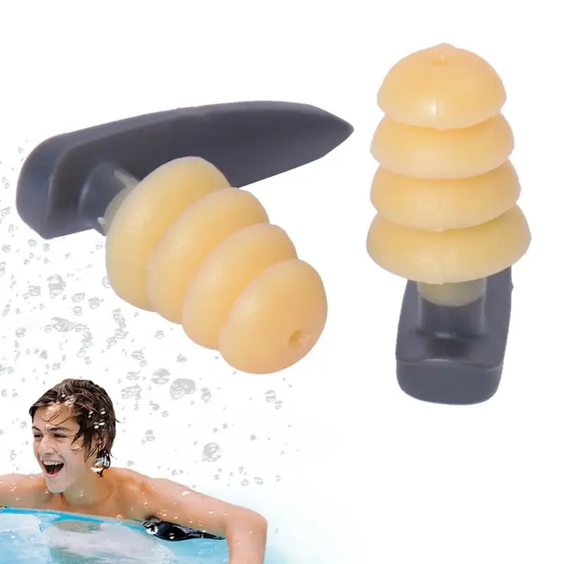 Soft Swimming Earplugs Waterproof Reusable Silicone Swim Earplugs Water Protection Noise Cancelling Reusable Ear Plug Soft