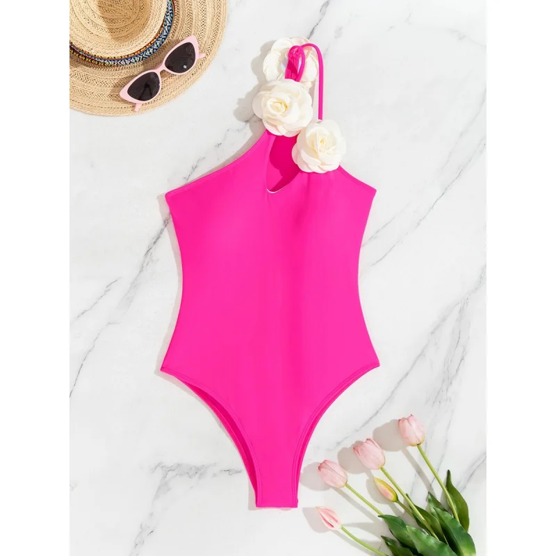 New Style Swimsuit Women Sexy One-piece Solid Color Super Hot Swimwear Bikini Trendy Swimwear Beach Vacation